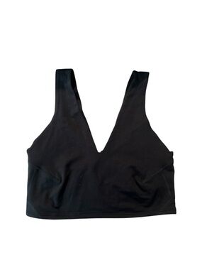 Free People Black Deep V Sports Bra Size Medium